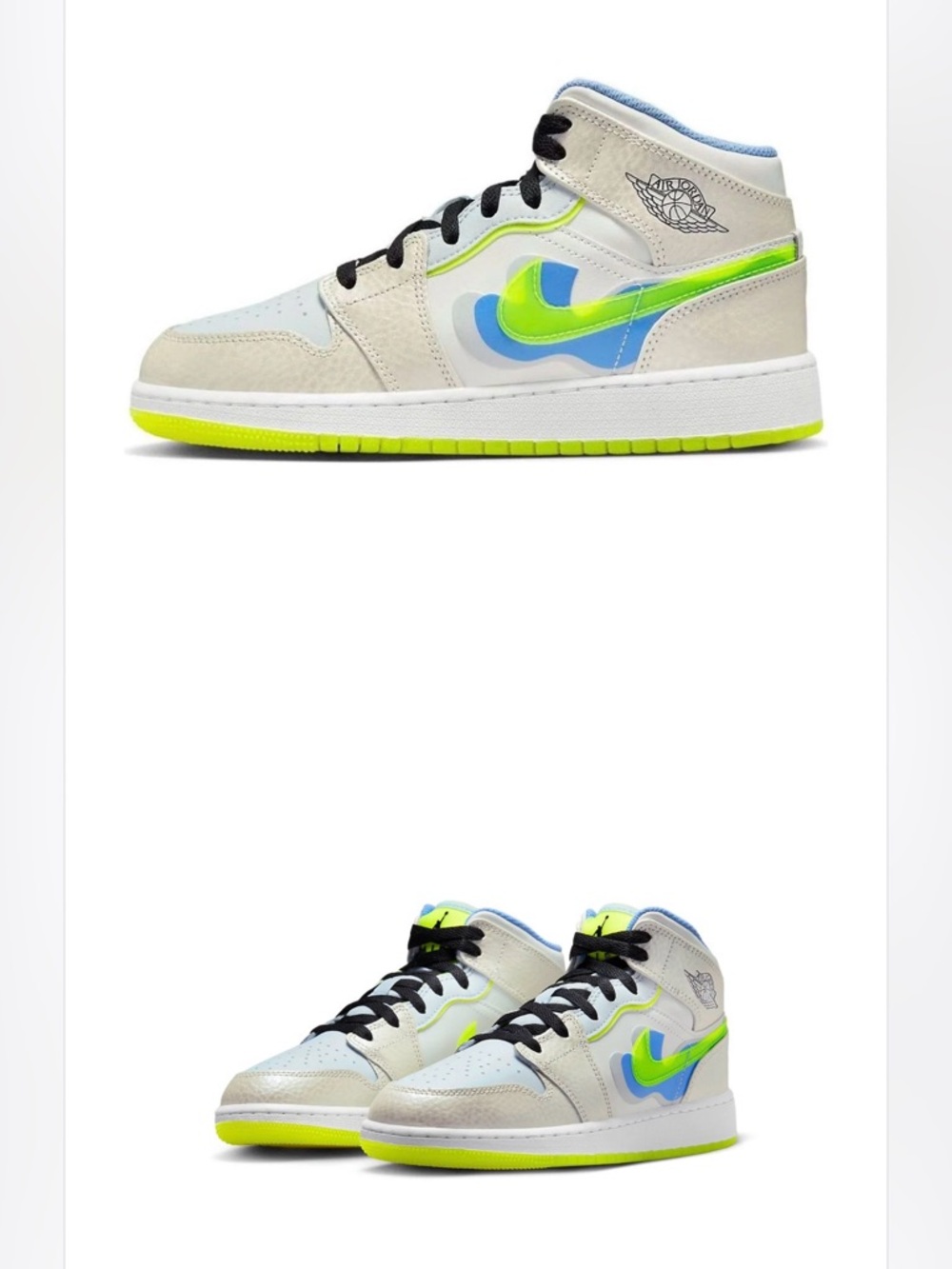 AIR JORDAN 1 MID SE GS
"WARPED SWOOSH'"